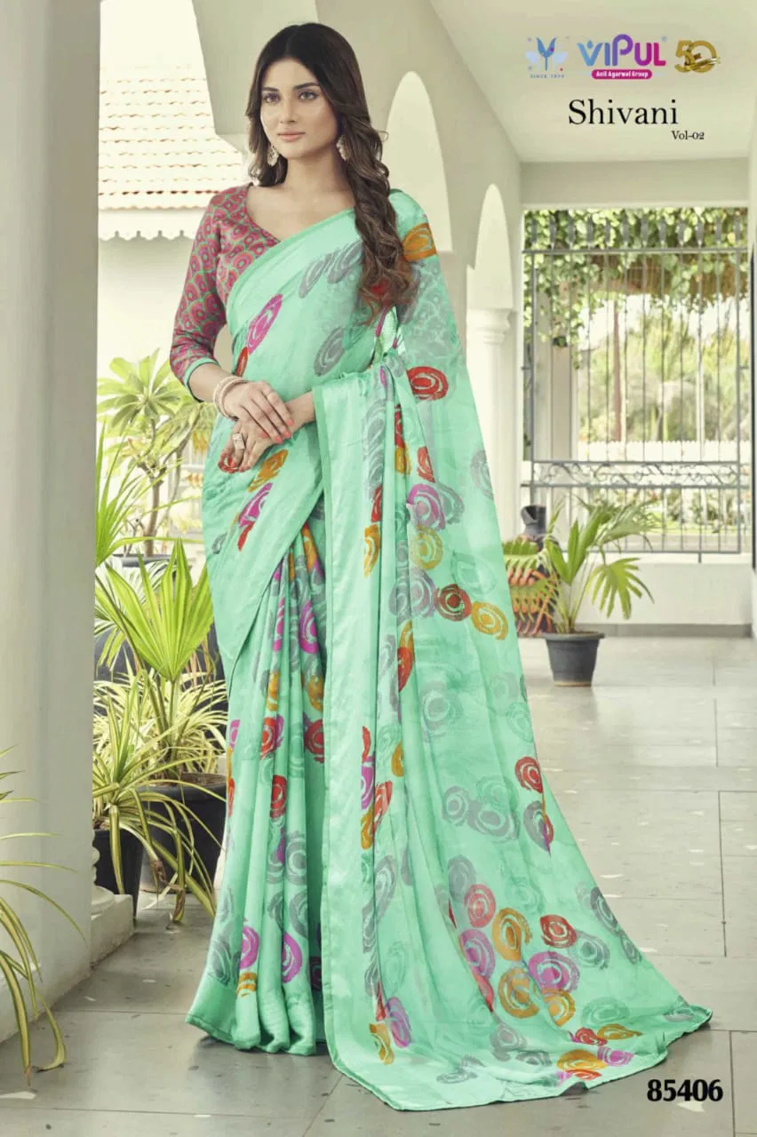 Shivani Vol 2 By Vipul Georgette Saree Exporters In India